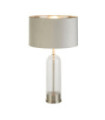 Oxford table lamp Mild steel, glass Satin nickel