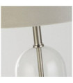 Oxford table lamp Mild steel, glass Satin nickel
