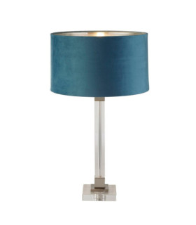 Scarborough Tischlampe Weichstahl, Kristall Nickel satiniert