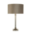 Lampe de table Scarborough Acier doux,cristal Nickel satiné