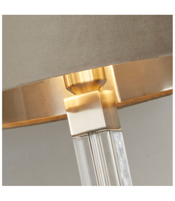 Scarborough table lamp Mild steel, crystal Satin nickel