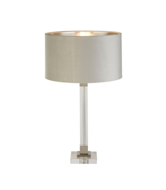 Scarborough Tischlampe Weichstahl, Kristall Nickel satiniert