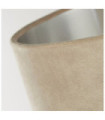 Lampe de table Finn Acier doux,tissu Nickel satiné
