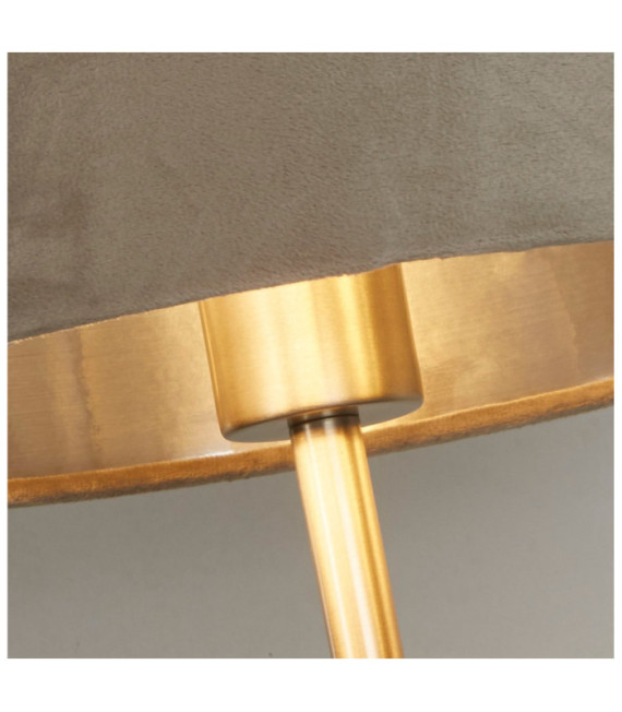 Lampe de table Finn Acier doux,tissu Nickel satiné