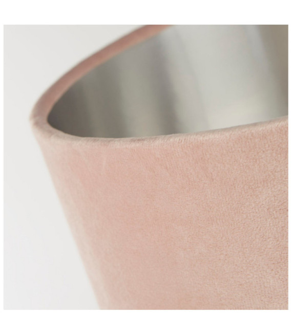 Finn table lamp Mild steel, satin nickel fabric