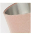 Finn table lamp Mild steel, satin nickel fabric