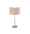 Lampe de table Finn Acier doux,tissu Nickel satiné