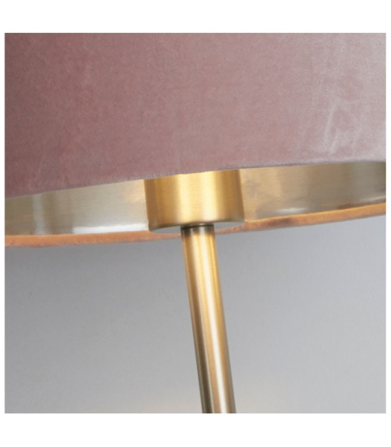 Finn Tischlampe Weichstahl, Stoff aus satiniertem Nickel