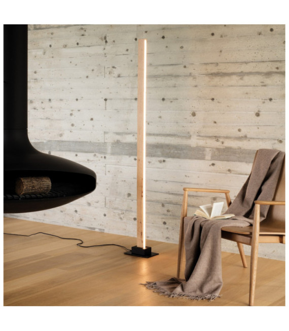 Lampada da terra LED CRAFT Vetro, Metallo, Legno Legno chiaro