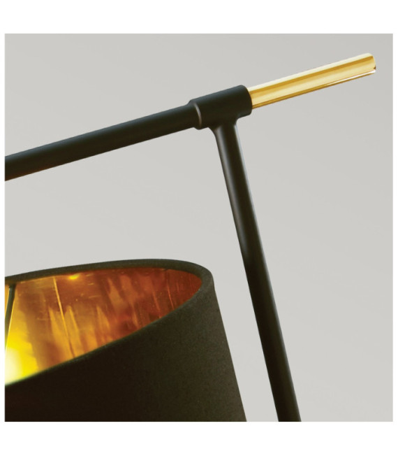Lampada da tavolo Balance Paralume in acciaio nero
