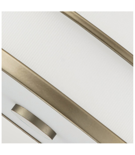 Plafonnier Fusion Verre Opale,Acier Laiton naturel peint