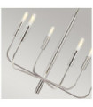 Brianna pendant light Steel lampshade, Polished nickel linen
