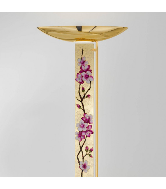 Design Stehleuchte DELPHI Gold 24 Karat 4 Glühbirnen