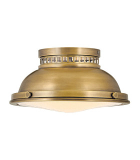 Ceiling light Amelia Diffuser in steel, molded glass Brass Heritage