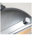 Plafonnier Amelia Diffuseur en acier,verre moulé Chrome poli