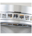 Amelia ceiling light Diffuser in steel, molded glass Polished chrome