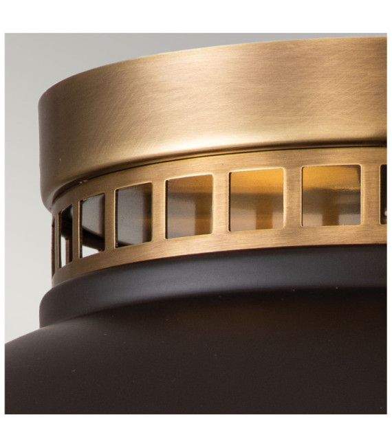 Deckenleuchte Amelia Diffusor aus Stahl, geformtes Glas Buckeye Bronze
