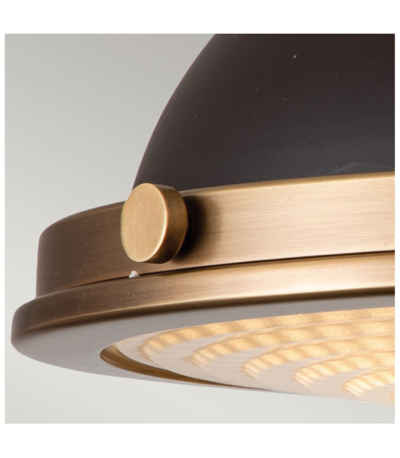 Plafonnier Amelia Diffuseur en acier,verre moulé Buckeye Bronze
