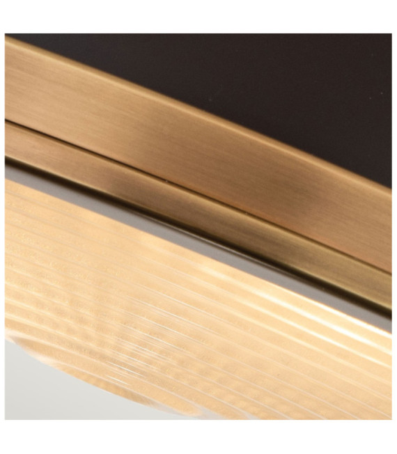 Deckenleuchte Amelia Diffusor aus Stahl, geformtes Glas Buckeye Bronze
