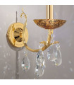Applique murale classique VICTORIA 2 Or 24 Carats 1 ampoule