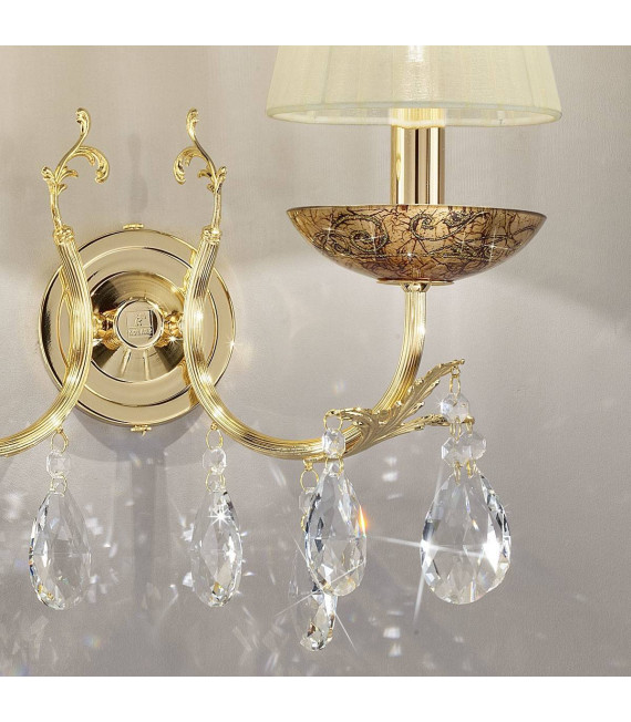 Applique classica VICTORIA 2 oro 24 carati 2 lampadine