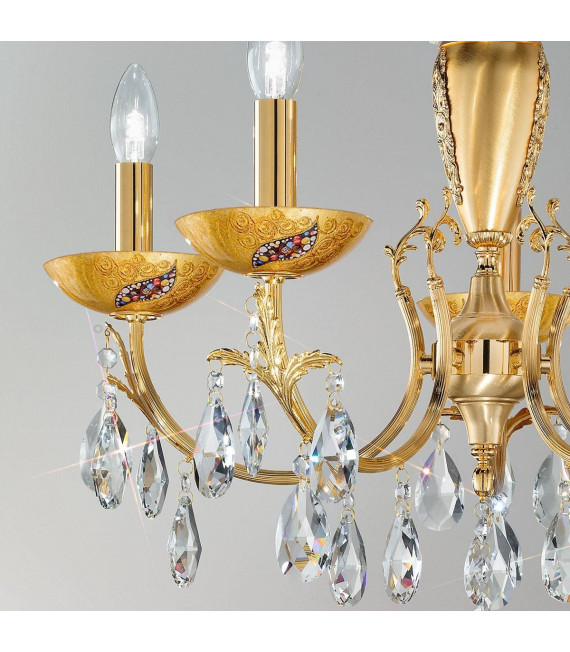 Candelabro clásico VICTORIA 2 Oro 24 Quilates 5 bombillas
