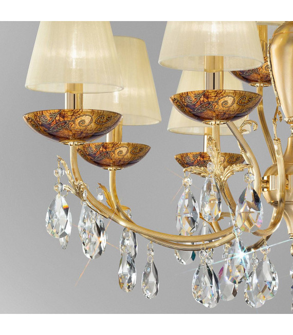 Klassischer Kerzenhalter VICTORIA 2 Gold 24 Karat 12 Glühbirnen