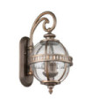 Kichler exterior wall light Aluminum, brass, transparent grained glass Burnished bronze