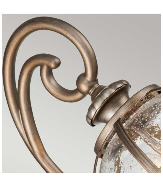 Lampada da parete per esterni Kichler Alluminio, ottone, vetro granulato trasparente Bronzo brunito