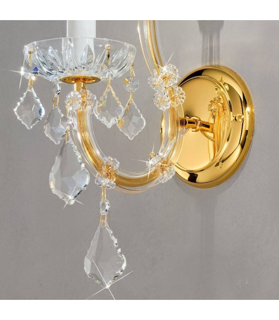 Applique murale classique MARIA LOUISE Or 24 Carats 1 ampoule