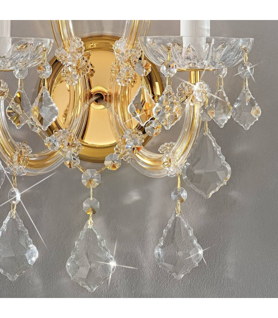 Applique classica MARIA LOUISE 24 carati oro 2 lampadine