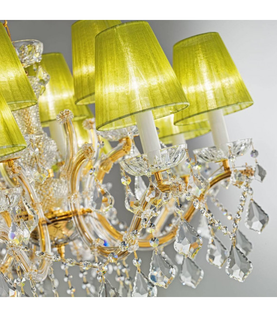 Candeliere classico MARIA LOUISE 24 carati oro 12 lampadine