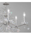 Chandelier classique CARMEN 2 chrome 5 ampoules