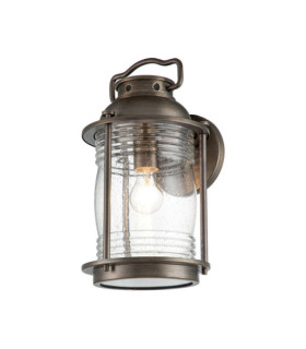 Lampada da parete per esterni Kichler Alluminio, ottone, vetro granulato trasparente Bronzo brunito