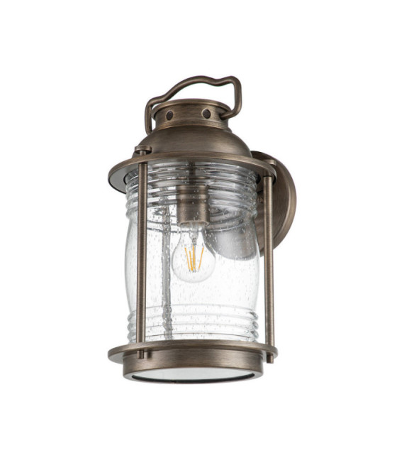 Lampada da parete per esterni Kichler Alluminio, ottone, vetro granulato trasparente Bronzo brunito
