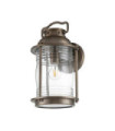 Kichler exterior wall light Aluminum, brass, transparent grained glass Burnished bronze