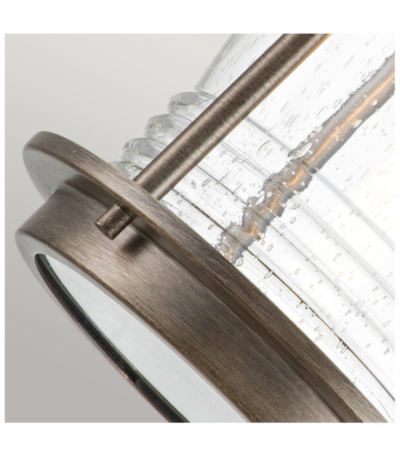 Applique murale extérieur Kichler Aluminium,laiton,verre grainé transparent Bronze bruni