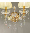 Applique murale classique SCHÖNBRUNN Or 24 Carats 2 ampoules