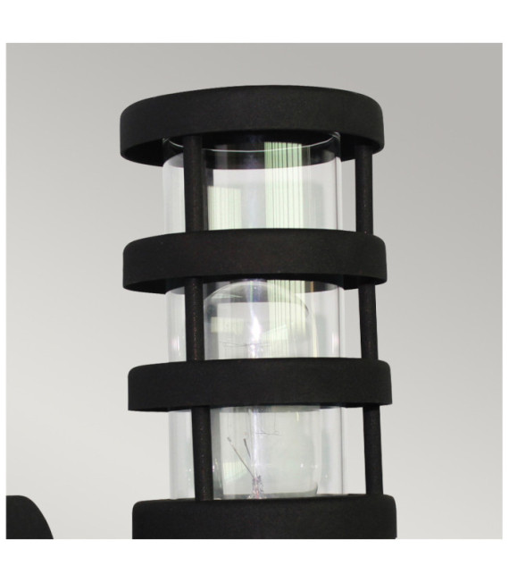 Lampada da parete per esterni Hornbaek Nera, acciaio inossidabile 304