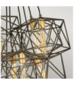 Suspension Hinkley Acier Bronze mat métallisé avec accents dorés de luxe