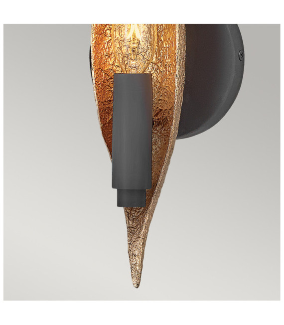 Hinkley Wall Light Steel, Aluminum, Resin Carbon Black with Luxury Gold