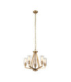 Suspension Kichler Acier,verre grainé transparent Laiton naturel