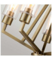 Suspension Kichler Acier,verre grainé transparent Laiton naturel