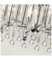 Kichler Crystal Pendant Light, Polished Chrome Steel