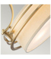 Suspension Quoizel Verre,Acier,Abat-jour crème Laiton brossé