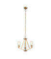 Kichler pendant light Steel, transparent grained glass Natural brass