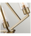 Kichler pendant light Steel, transparent grained glass Natural brass