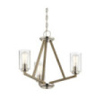 Kichler pendant light Steel, transparent grained glass Aged antique gray