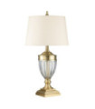 Lampe de table Quoizel Verre,Acier,Lin Laiton brossé