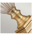 Quoizel Table Lamp Glass, Steel, Linen Brushed Brass